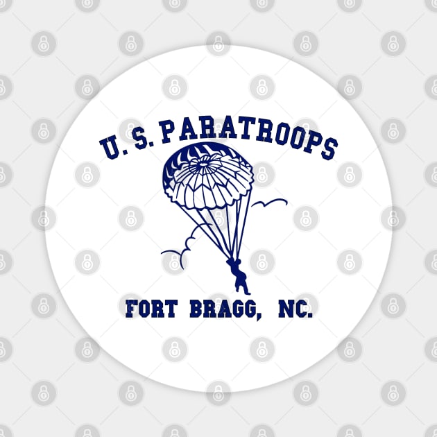 US Paratroops Fort Bragg NC WW2 Magnet by Jose Luiz Filho